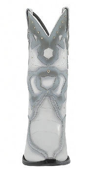 Men's King Exotic Eel Boots 3x Toe Handcrafted White - Image 2
