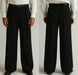 Black Wide Leg Dress Pants Pleated Baggy Dress Trousers Unhemmed Unfinished Bottom - Cheap Priced Dress Slacks For Men On Sale