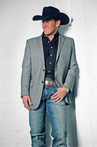 Modern Cowboy Blazer for Men – Grey Western Jacket with Style