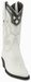 Mens White Ostrich Boots J-Toe