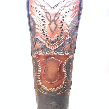 Los Altos Boots Brown Ostrich Quill Cowboy Boots - Image 4