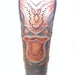 Los Altos Boots Brown Ostrich Quill Cowboy Boots