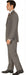 Men's Taupe Regular Fit Birdseye Pattern Side Vent Two Button Suit