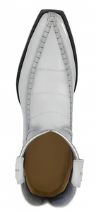 Men's King Exotic Eel Boots 3x Toe Handcrafted White (495v20828)