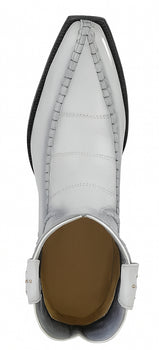 Men's King Exotic Eel Boots 3x Toe Handcrafted White - Image 3