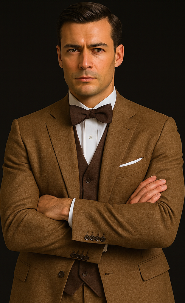 The Great Gatsby Tobey Maguire Suit + Brown Vest - Mens Great Gatsby Costume