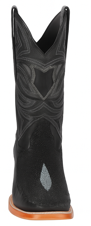Los Altos Boots Single Stone Stingray And Deer Black - Image 3