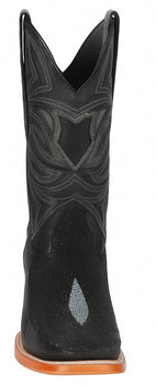 Los Altos Boots Single Stone Stingray And Deer Black - Image 3