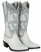 Men's King Exotic Eel Boots 3x Toe Handcrafted White