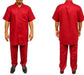 Mens Linen Walking Suit - Red Summer Outfit - Mens Linen Suit