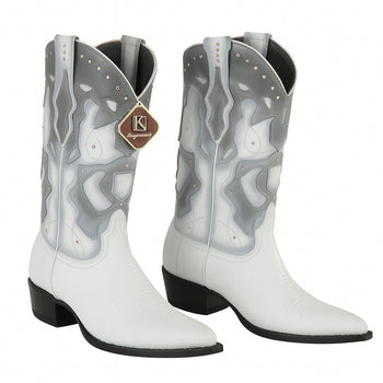 Men's King Exotic Boots Teju Lizard 3x Toe White (495vf0728) - Image 6