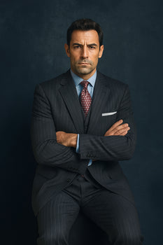 Men's 3 Button Suit - Gray - Image 2