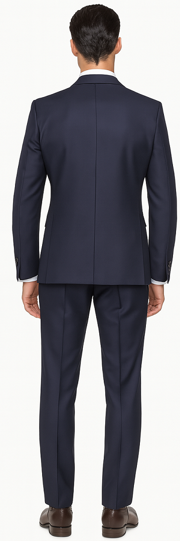 Mens Suit With Double Breasted Vest 100% - Big Peak Lapel Tom Ford Style! - 100% Percent Wool Fabric Suits - Worsted Wool Business Suit Modern Fit