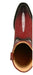 Men's King Exotic Snip Toe Stingray Boots Single Stone Handmade Burnished Burgundy
