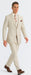 Mens Three Piece Suit - Vested Suit Mens 3 Piece Vested Seersucker Sear Sucker Suit - Flat Front Pants Tan ~ Beige ~ Sand