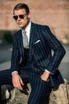 Horizontal Striped Suit for Men