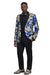 Mens Blue and Gold Baroque Tuxedo Blazer – Slim Fit Luxury Jacquard Dinner Jacket for Wedding, Prom and Party Wear
