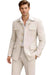 Mens Safari Style Beige Suit – 4 Pocket Gold Button Designer Jacket and Pants Set