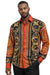 Mens Red and Black Baroque Printed Shirt – Slim Fit Luxury Long Sleeve Party and Casual Wear Shirt