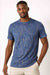 Mens Short Sleeve Abstract Metallic Print Tee – Heathered Indigo Blue