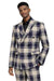 Mens Plaid Double-Breasted Suit – Slim Fit Checkered 2-Piece Wedding and Formal Suit Set