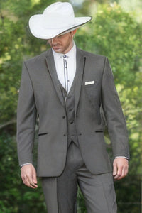 Western Suits For Wedding - Western Tuxedo - Grey Cowboy tuxedo