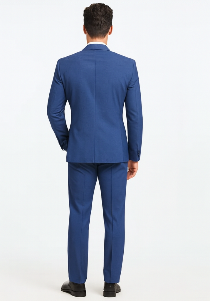 Indigo ~ Cobalt Blue ~ Teal New Blue Big and Tall Linen Suit - Image 2