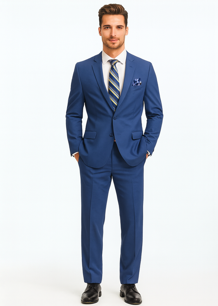 Indigo ~ Cobalt Blue ~ Teal New Blue Big and Tall Linen Suit - Image 7
