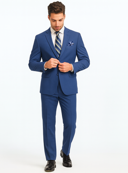 Indigo ~ Cobalt Blue ~ Teal New Blue Big and Tall Linen Suit - Image 8
