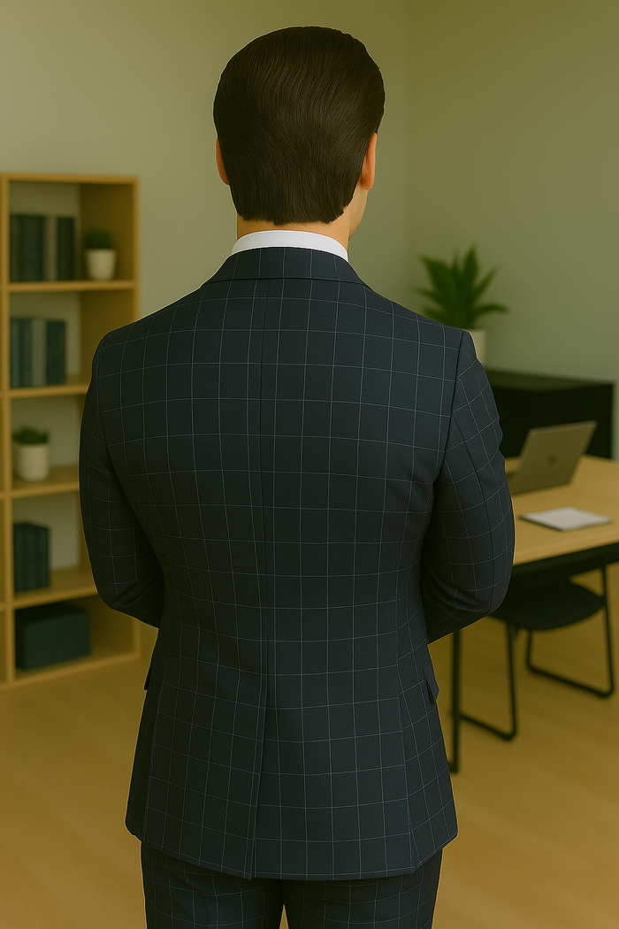 Wool Suit - Italian Made Business Suit by Statement Men's 3 Piece 100% Wool  Suit - Fashion Pattern Modern Fit