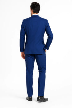 indigo suit