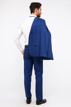 indigo suit