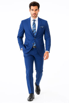 indigo suit