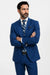 Indigo ~ Bright Blue ~ Cobalt Blue ~ Teal New Blue Linen Fabric Summer Men'S Suit 2 Button Style Flat Front Pants Regular Cut - Mens Linen Suit