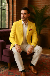 Mens Italian Lavender Seersucker Blazer – Lightweight Summer Striped Suit Jacket - Image 6