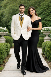 Men's Ivory Dinner Jacket Shawl Collar Formal Wear  One Button - Image 8