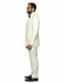 Mens 1 Button Shawl Lapel Vested Wool Prom | Wedding Tuxedo in Ivory