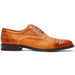 Marco Di Milano John Brandy Shoes Exotic Caiman Crocodile / Woven Leather Dress Oxfords