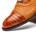 Marco Di Milano John Brandy Shoes Exotic Caiman Crocodile / Woven Leather Dress Oxfords