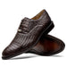 Marco Di Milano John Brown Shoes Exotic Caiman Crocodile / Woven Leather Dress Oxfords