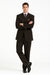 JP56 BLACK W/ WHITE PINSTRIPE EXTRA FINE SUPER 120'S Cheap Priced Business Suits Clearance Sale Available In 2 Or 3 Buttons Style Regular Classic Cut
