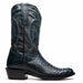 Marco Di Milano Kansas Black / Blue Python Round Toe Cowboy Boots