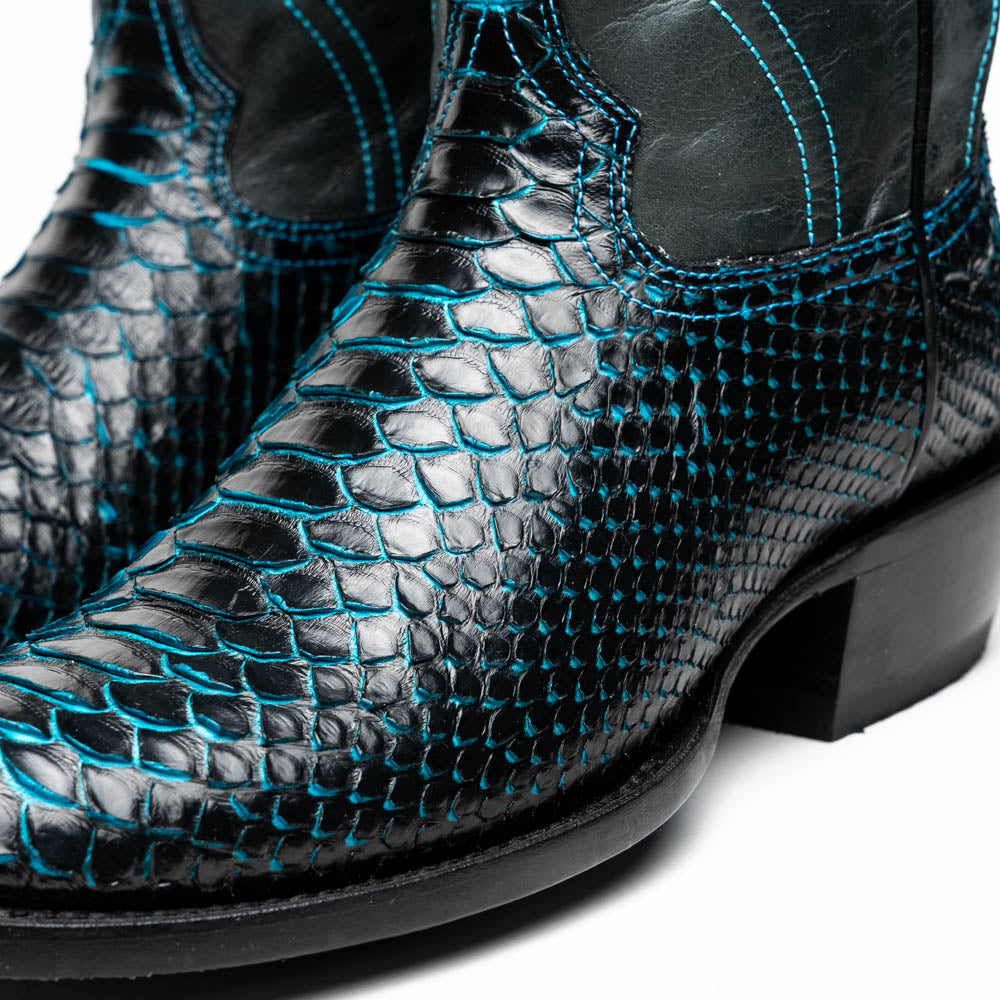Marco_Di_Milano Kansas Black & Blue Leather Loafer