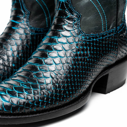 Marco_Di_Milano Kansas Black & Blue Leather Loafer