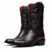 Marco Di Milano Kansas BlackCherry Python Round Toe Cowboy Boots