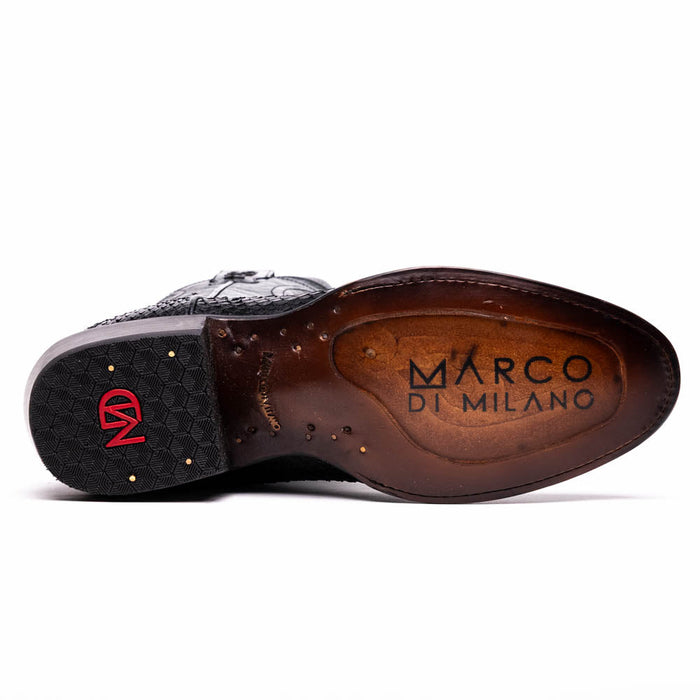 Marco Di Milano Kansas BlackCherry Python Round Toe Cowboy Boots - Image 5