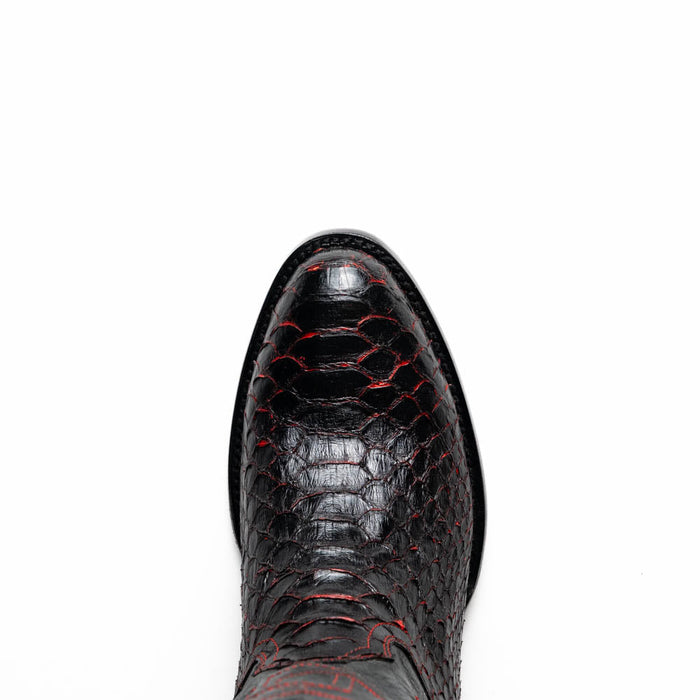 Marco Di Milano Kansas BlackCherry Python Round Toe Cowboy Boots - Image 6