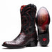 Marco Di Milano Kansas BlackCherry Python Round Toe Cowboy Boots