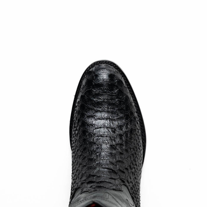 Marco Di Milano Kansas Black Python Round Toe Cowboy Boots