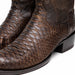 Marco Di Milano Kansas Brown Python Round Toe Cowboy Boots